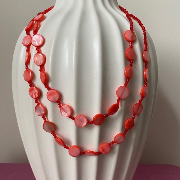 Red Costume Jewelry Necklace - Perfect for any Vacation Trip - Picture 3 of 4